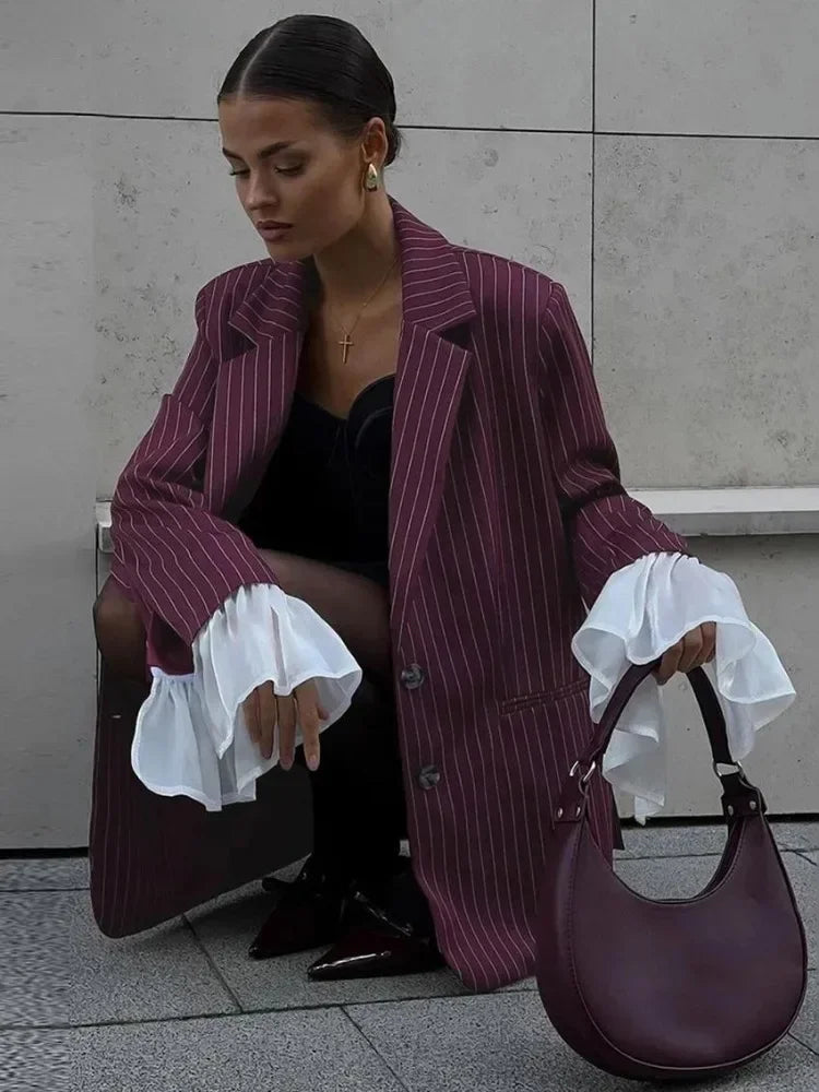 Burgundy Women's Blazer