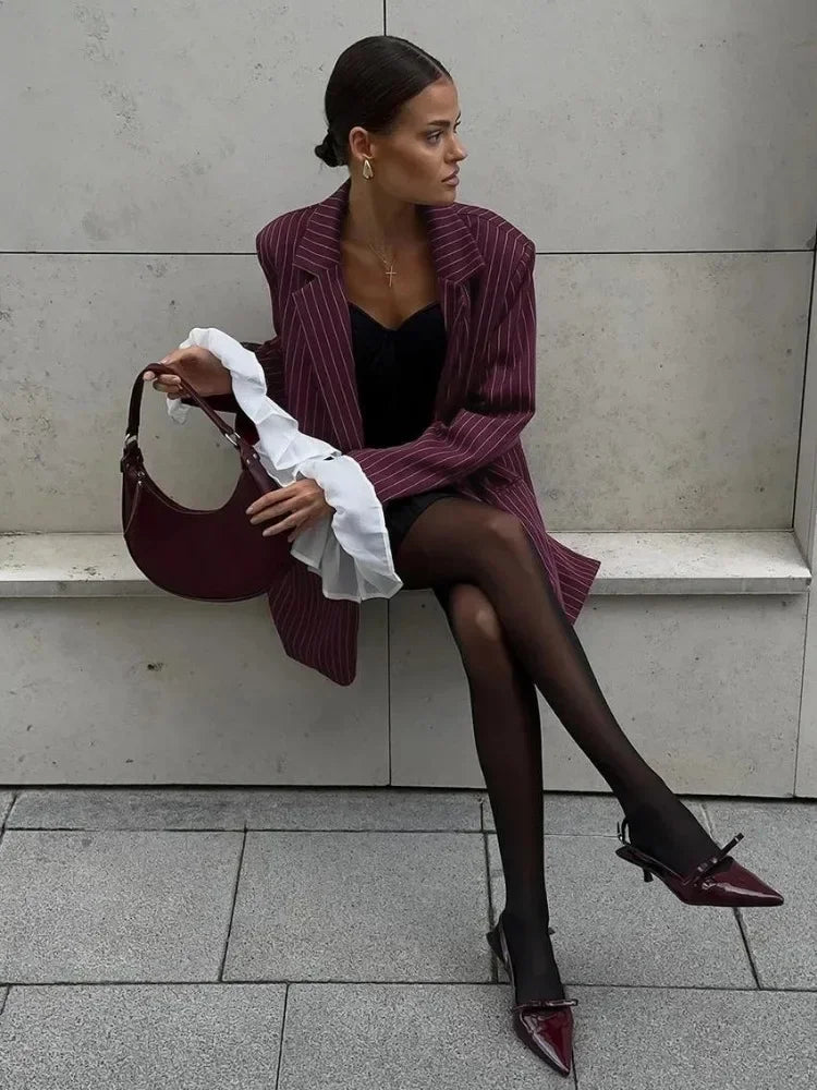 Burgundy Women's Blazer