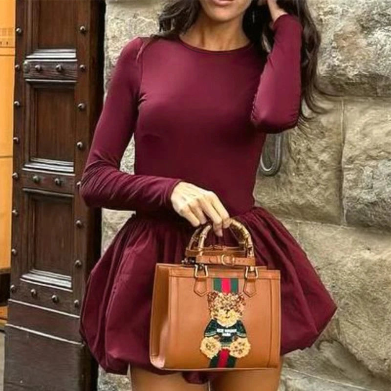 Burgundy Elegant Dress