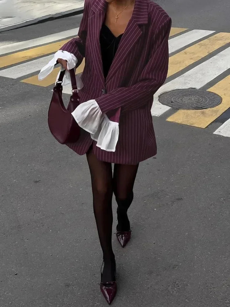 Burgundy Women's Blazer