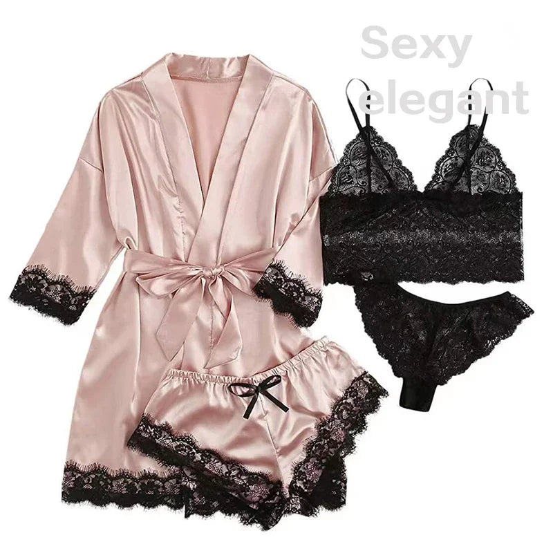 4 Pieces Woman Sleepwear